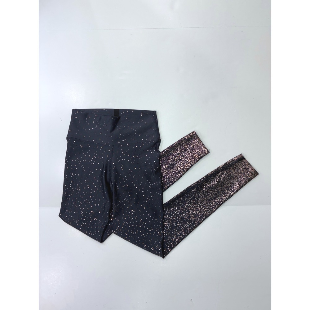 Sold.   Peloton Womens Small Rose Gold Metallic Speckled High Waisted Leggings - Picture 3 of 9